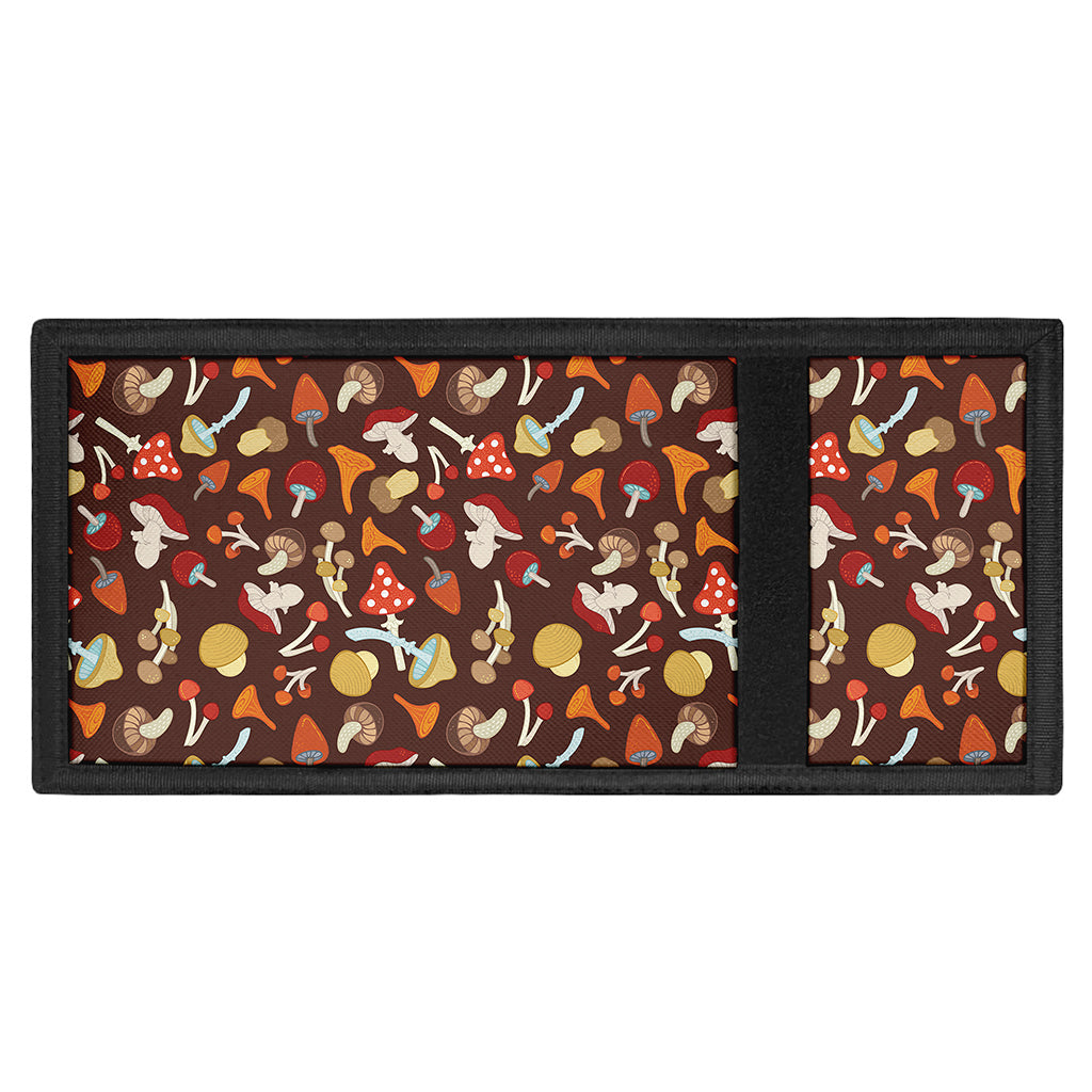 Cartoon Mushroom Pattern Print Trifold Wallet