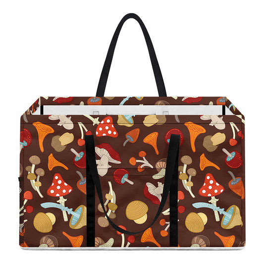 Cartoon Mushroom Pattern Print Utility Tote Bag