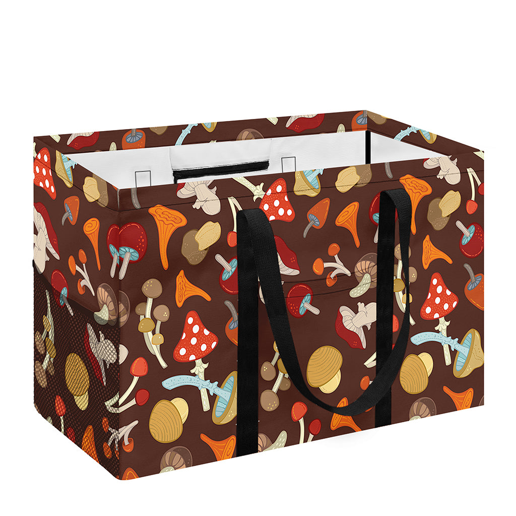 Cartoon Mushroom Pattern Print Utility Tote Bag