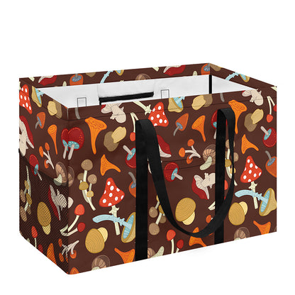 Cartoon Mushroom Pattern Print Utility Tote Bag
