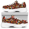 Cartoon Mushroom Pattern Print White Chunky Shoes