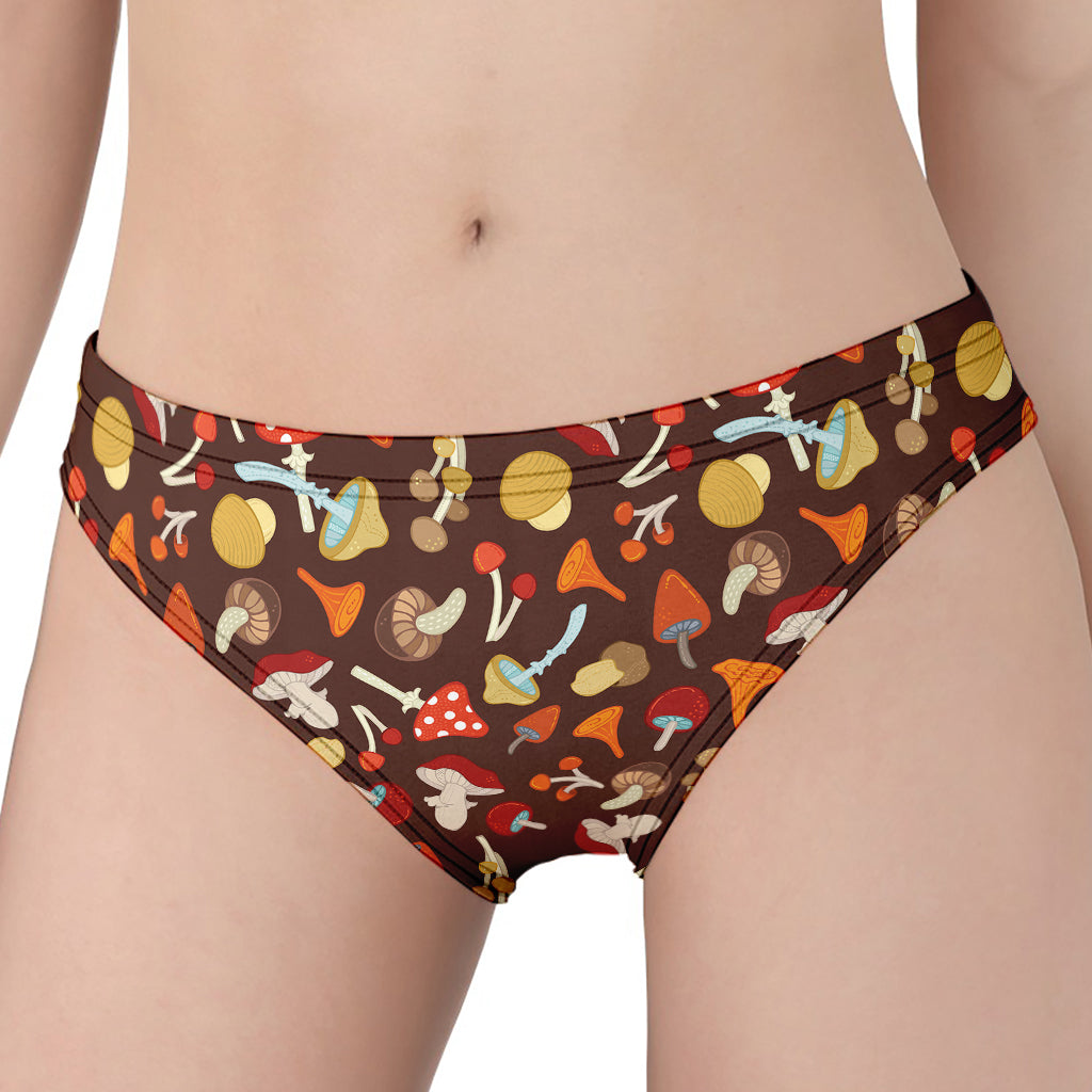 Cartoon Mushroom Pattern Print Women's Panties