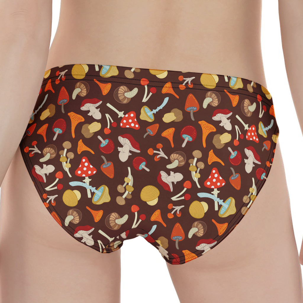 Cartoon Mushroom Pattern Print Women's Panties