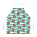 Cartoon Octopus Pattern Print Adjustable Apron