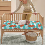 Cartoon Octopus Pattern Print Baby Crib Sheet