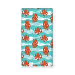 Cartoon Octopus Pattern Print Baby Crib Sheet