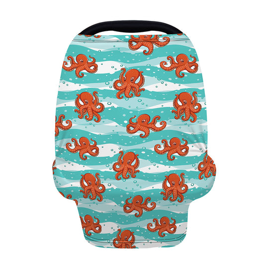 Cartoon Octopus Pattern Print Baby Seat Cover