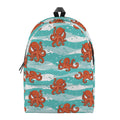 Cartoon Octopus Pattern Print School Backpack