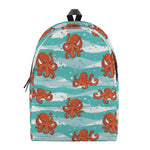 Cartoon Octopus Pattern Print Backpack