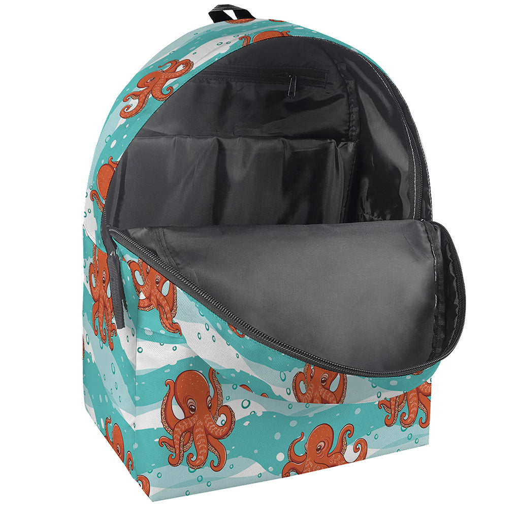 Cartoon Octopus Pattern Print Backpack