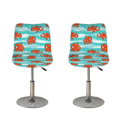 Cartoon Octopus Pattern Print Bar Stool Covers