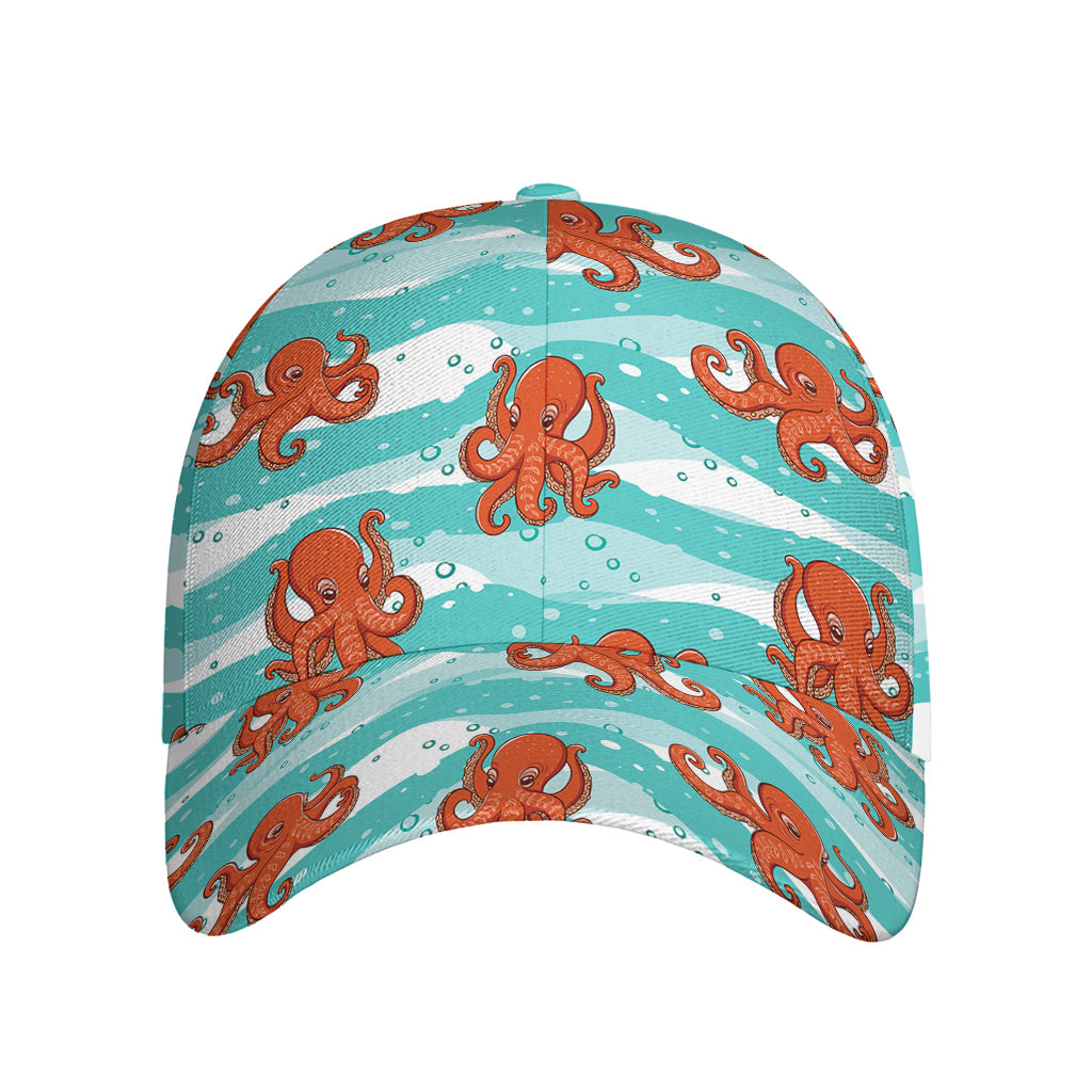 Cartoon Octopus Pattern Print Baseball Cap