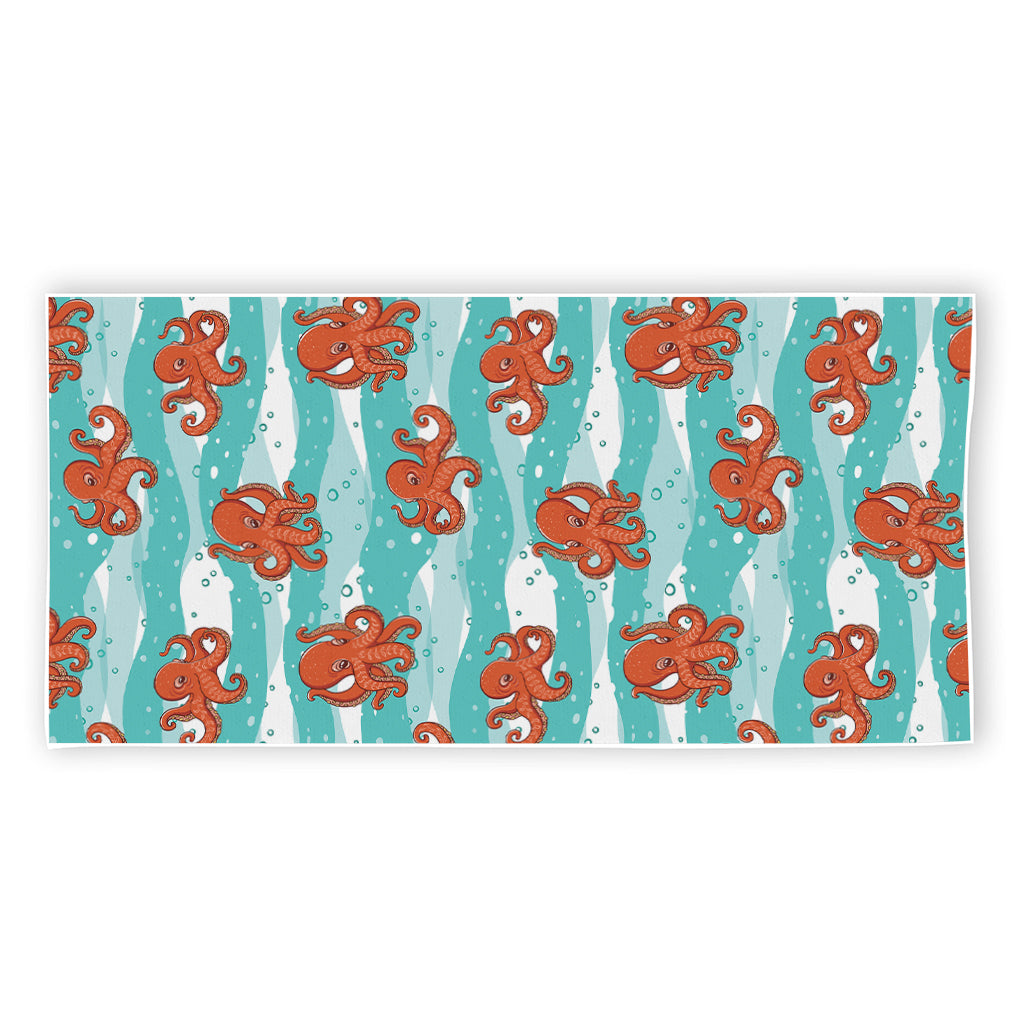 Cartoon Octopus Pattern Print Beach Towel