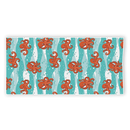 Cartoon Octopus Pattern Print Beach Towel