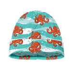 Cartoon Octopus Pattern Print Beanie