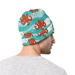 Cartoon Octopus Pattern Print Beanie