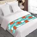 Cartoon Octopus Pattern Print Bed Runner