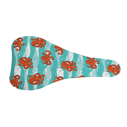 Cartoon Octopus Pattern Print Bicycle Seat Cover