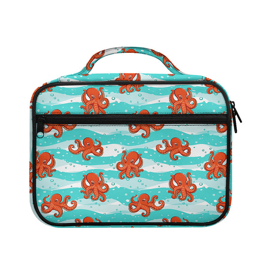 Cartoon Octopus Pattern Print Briefcase Bible Bag