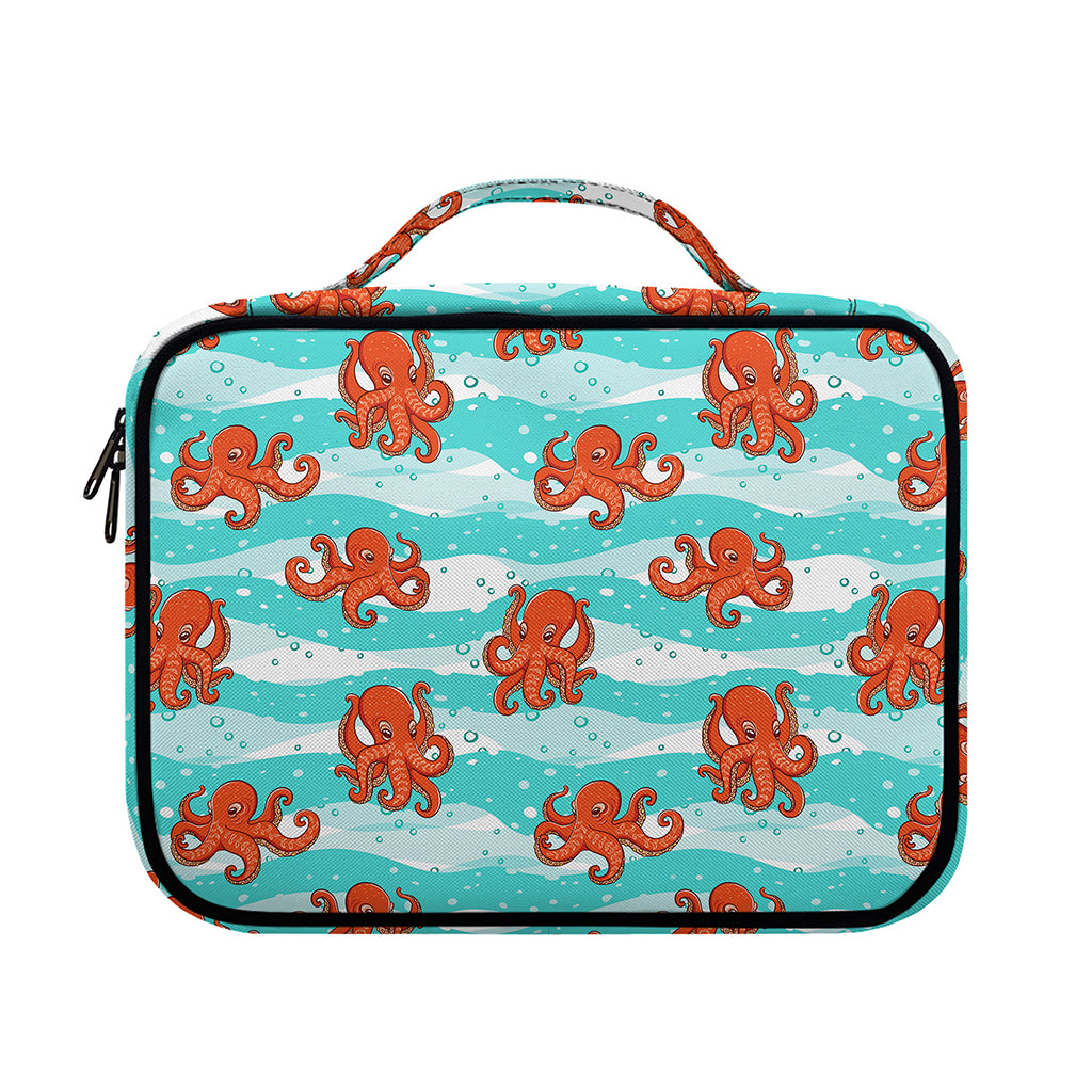 Cartoon Octopus Pattern Print Briefcase Bible Bag