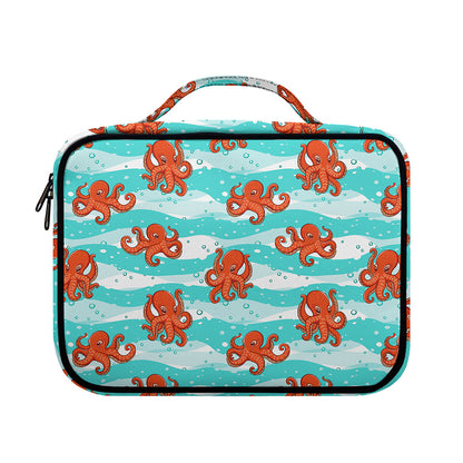 Cartoon Octopus Pattern Print Briefcase Bible Bag