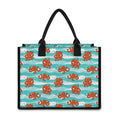 Cartoon Octopus Pattern Print Canvas Tote Bag