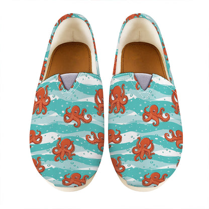 Cartoon Octopus Pattern Print Casual Shoes