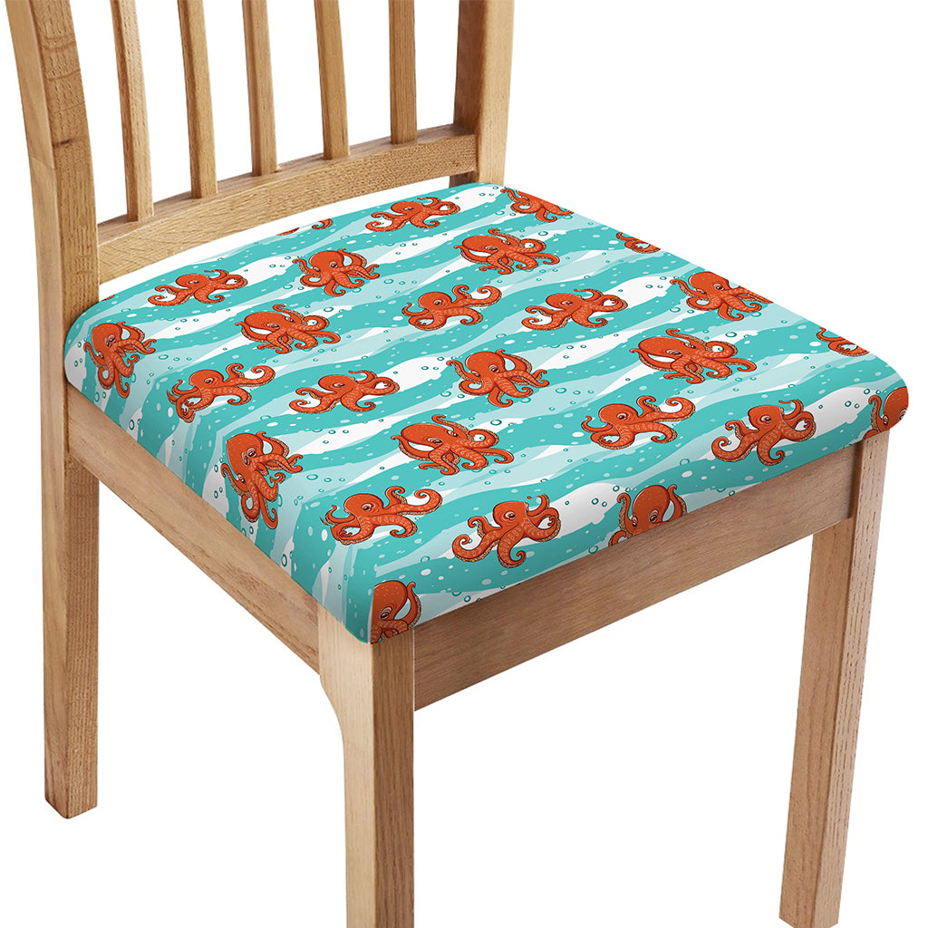 Cartoon Octopus Pattern Print Chair Cushion Cover
