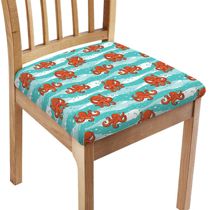 Cartoon Octopus Pattern Print Chair Cushion Cover