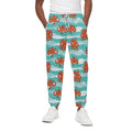 Cartoon Octopus Pattern Print Cotton Sweatpants