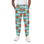 Cartoon Octopus Pattern Print Cotton Pants