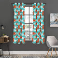 Cartoon Octopus Pattern Print Grommet Curtain Panels