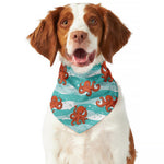 Cartoon Octopus Pattern Print Dog Bandana