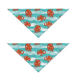 Cartoon Octopus Pattern Print Dog Bandana