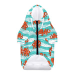 Cartoon Octopus Pattern Print Dog Zip Up Hoodie