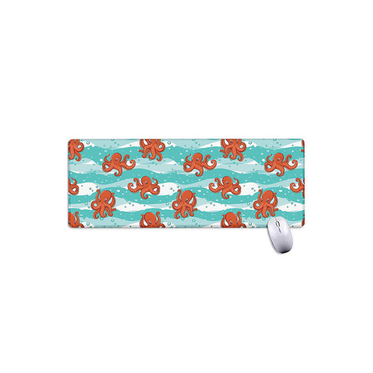 Cartoon Octopus Pattern Print Extended Mouse Pad