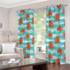 Cartoon Octopus Pattern Print Extra Wide Grommet Curtains