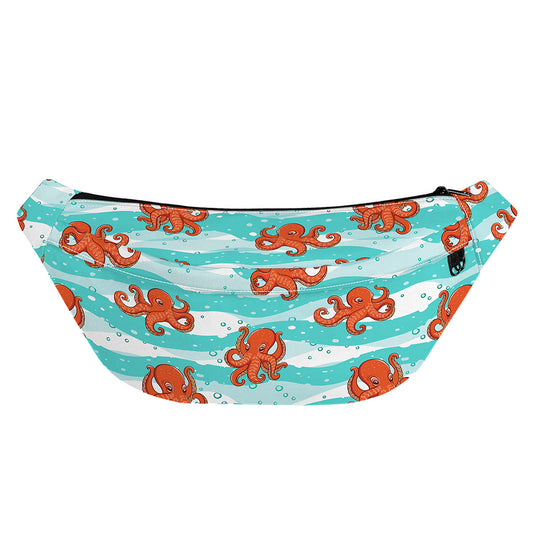 Cartoon Octopus Pattern Print Fanny Pack