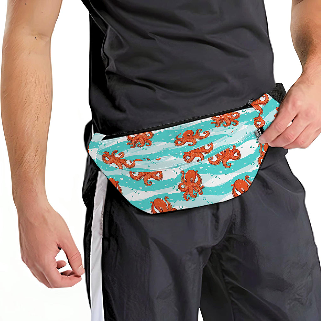 Cartoon Octopus Pattern Print Fanny Pack