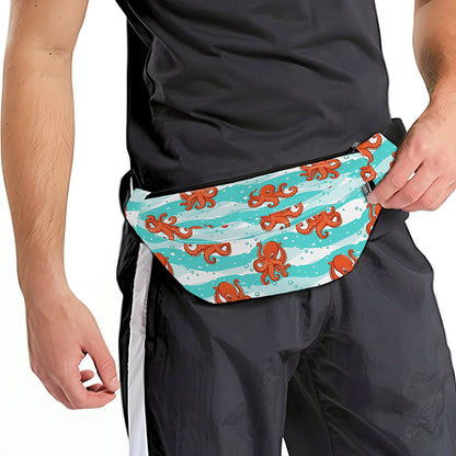 Cartoon Octopus Pattern Print Fanny Pack