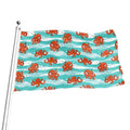 Cartoon Octopus Pattern Print Flag