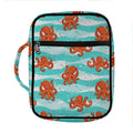 Cartoon Octopus Pattern Print Front Pocket Bible Bag