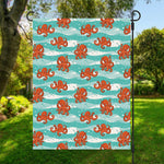 Cartoon Octopus Pattern Print Garden Flag