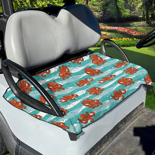 Cartoon Octopus Pattern Print Golf Cart Seat Cover