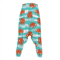 Cartoon Octopus Pattern Print Hammer Pants