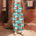 Cartoon Octopus Pattern Print Harem Pants