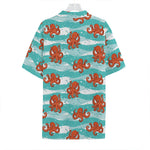 Cartoon Octopus Pattern Print Hawaiian Shirt