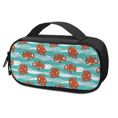 Cartoon Octopus Pattern Print Insulin Cooler Travel Case