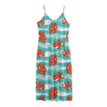 Cartoon Octopus Pattern Print Jersey Midi Cami Dress
