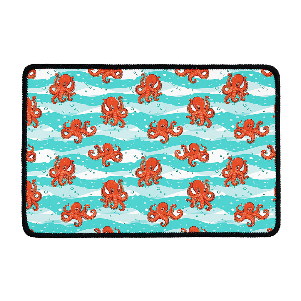 Cartoon Octopus Pattern Print Kitchen Mat